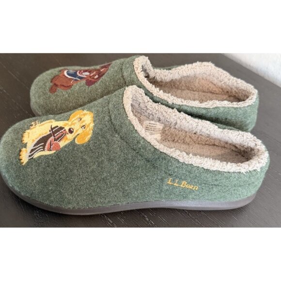 LL BEAN Women's Size 9 Daybreak Fleece Slipper Clogs House Shoes Slip On - Picture 3 of 13